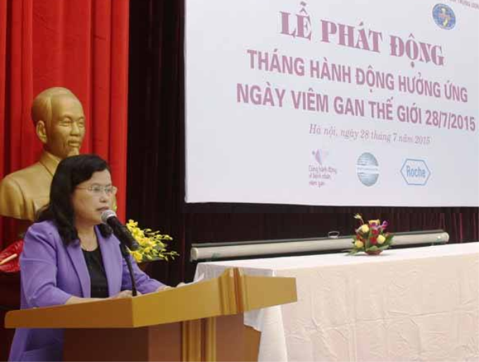 Thứ trưởng Bộ Y tế Nguyễn Thị Xuyên phát biểu tại Lễ phát động.